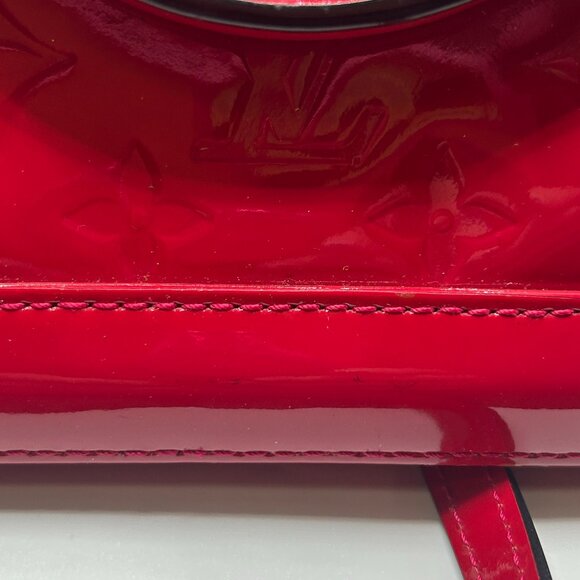 Louis Vuitton Alma BB Red Monogram Vernis Leather Crossbody with COA & Dustbag - Picture 16 of 16